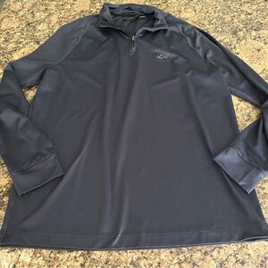 Greg Norman Collection Men's Black Quarter-Zip Long Sleeve Shirt